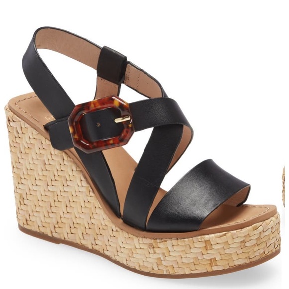 Louis et Cie Palina Platform Wedge Leather Sandal - Picture 1 of 17
